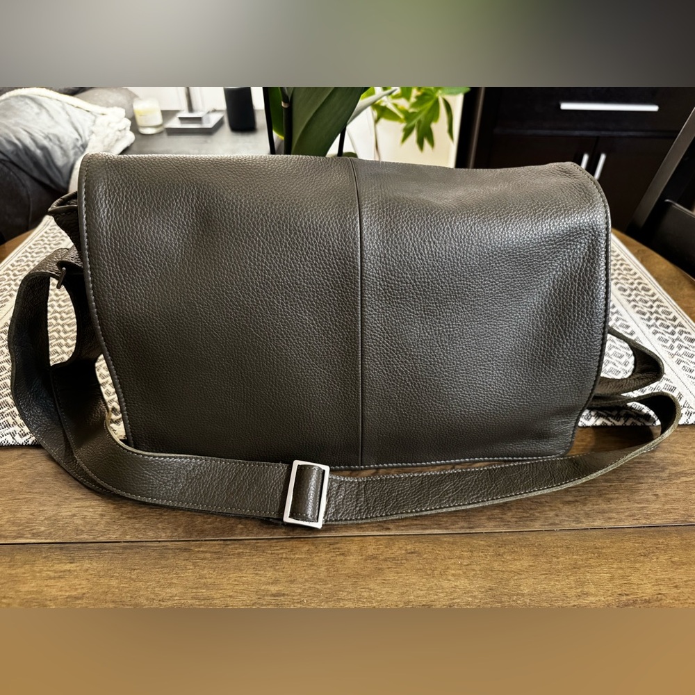 Genuine leather cross body bag